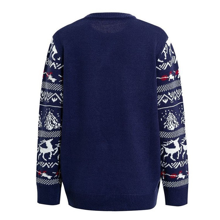 Printing Button O-neck Mens Girl Bottoming Cashmere Sweater